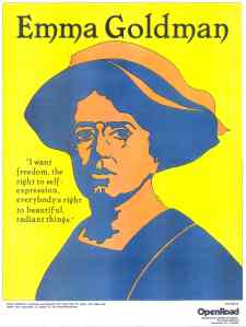 Emma Goldman poster, 1977
